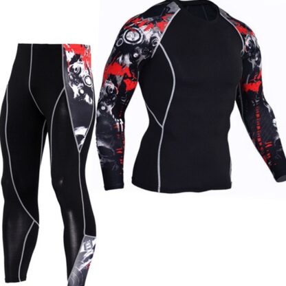 Gym Fitness T-shirt Pants Compression Running Jogging Sport Suits Set