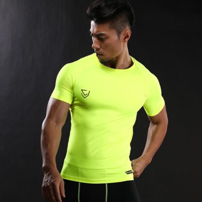 Short Sleeves Quick Dry Gym Fitness Mens T-Shirt Tops