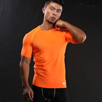 Short Sleeves Quick Dry Gym Fitness Mens T-Shirt Tops