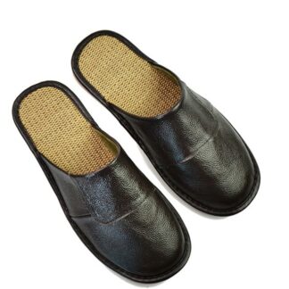 Spring Autumn Genuine Leather Breathable Men Slippers