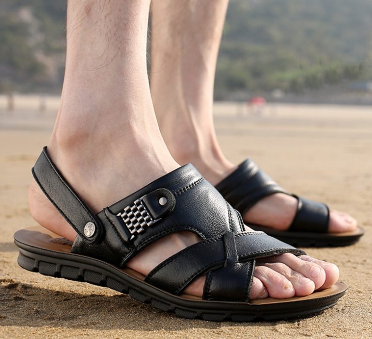 Summer Genuine Leather Beach Men Sandals