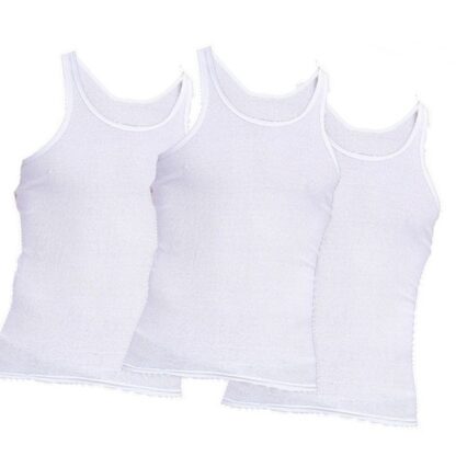 3Pcs Cotton Comfortable Sleeveless Mens Undershirts