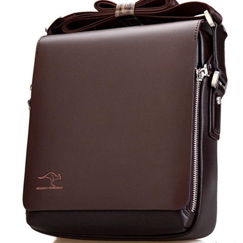 Black Brown Leather Luxury Shoulder Crossbody Messenger Mens Handbags - cheapsalemarket