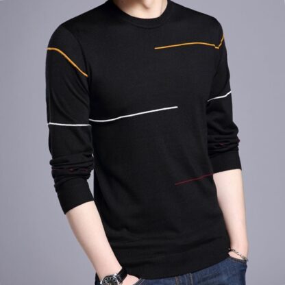 Casual Cashmere Wool Thin Slim Mens Sweater