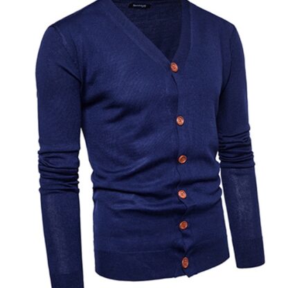 Casual Knitted Single Breasted Mens Swetercoat Pullover Cardigan
