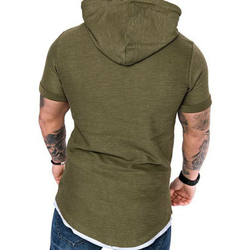 Casual Short Sleeve Hooded Sweatshirts Hoodies