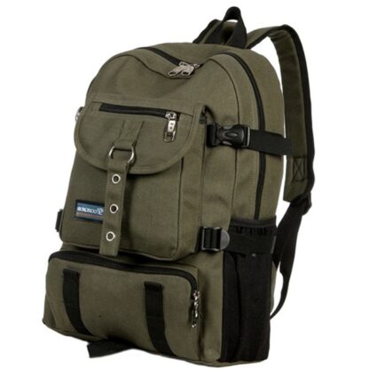 Casual Shoulder Multi Pockets School Canvas Backpack for Men