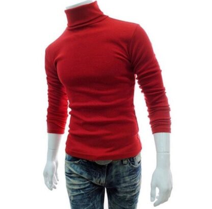 Fashion Casual Autumn Winter Turtleneck Slim Sweaters Pullovers