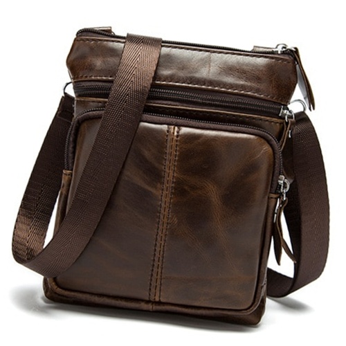 Fashion Crossbody Shoulder Messenger Genuine Leather Men's Bag ...