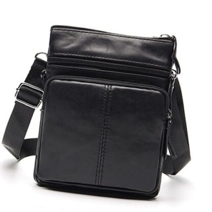 Fashion Crossbody Shoulder Messenger Genuine Leather Men's Bag