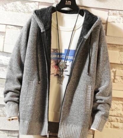 Fashion Elegant Wool Men Sweatercoat