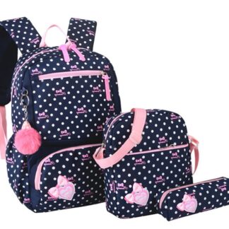 Fashion Printed Cute Girls Student Children Kids Schoolbag Backpacks Set