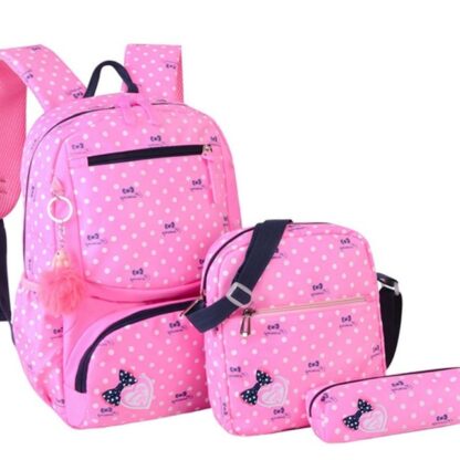 Fashion Printed Cute Girls Student Children Kids Schoolbag Backpacks Set