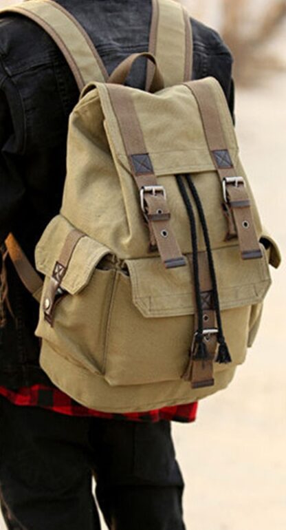 Fashion School Travel Laptop Canvas Shoulder Backpack Men's Rucksack Bags