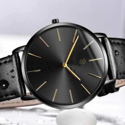 Fashion Stainless Steel Quartz Extra Thin Luxury Men's Watches