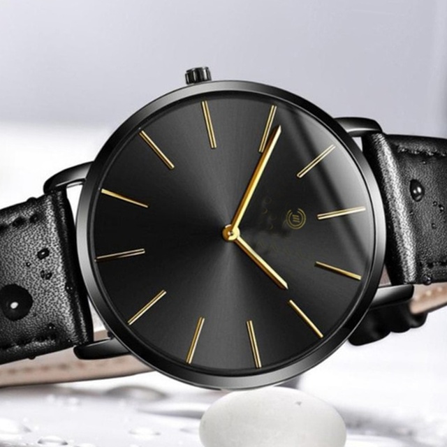 Fashion Stainless Steel Quartz Extra Thin Luxury Men's Watches ...
