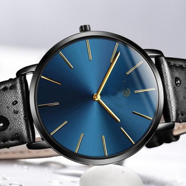 Fashion Stainless Steel Quartz Extra Thin Luxury Men's Watches ...