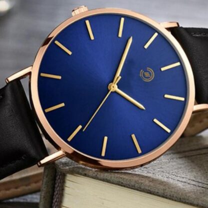 Fashion Stainless Steel Quartz Extra Thin Luxury Men's Watches