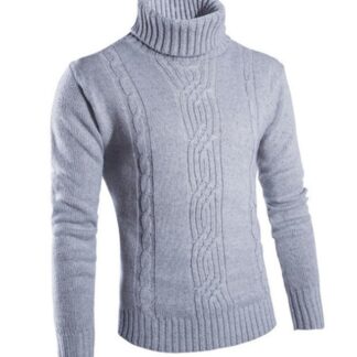 Fashion Turtleneck Knitted Warm Winter Mens Sweater