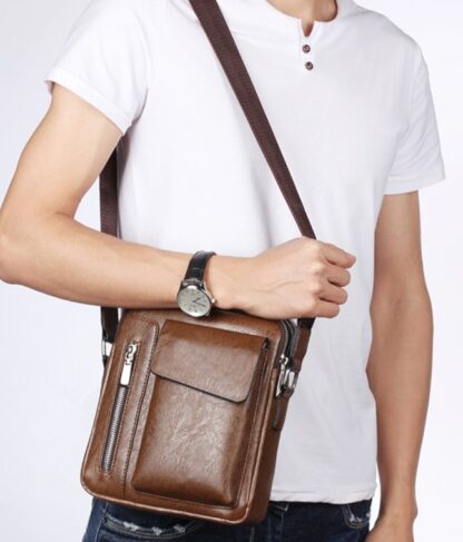 Shoulder Vintage Crossbody Leather Handbag Messenger Mens Bags ...
