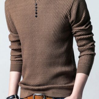 Slim Knitted Thin Wool Cashmere Mens Sweater