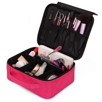 Travel Cosmetic Organizer Zipper Portable Women Makeup Cosmetic Bag Box