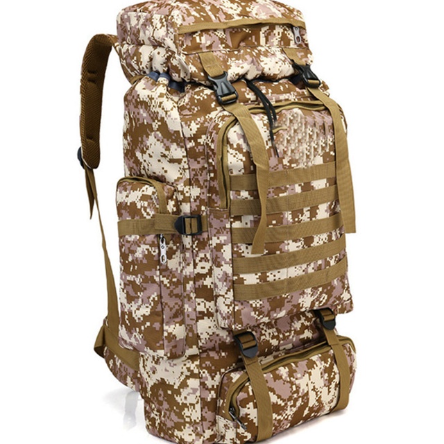 Waterproof Large Capacity Camouflage Military Tactics Hiking Backpack ...