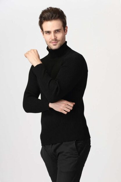 Winter Warm Cashmere Turtleneck Pullovers Sweaters for Mens