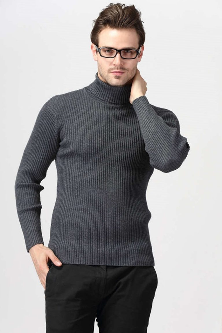 Winter Warm Cashmere Turtleneck Pullovers Sweaters for Mens