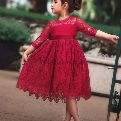 Ankle-Length Wedding Party Cute Girls Dresses