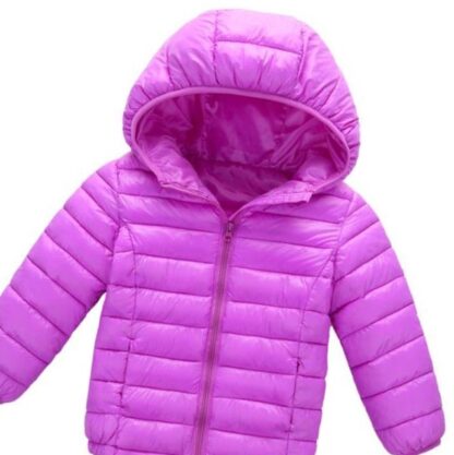 Boys Girls Hooded Padded Winter Warm Kids Jacket Coat