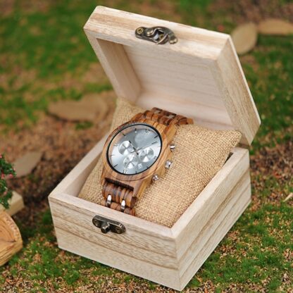 Business Water Resistant Quartz Luxury Wooden Watches for Men