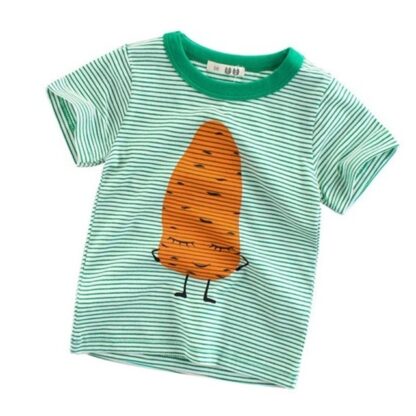 Cartoon Animal Children Kids Boys Girls Short Sleeve T-Shirt for Summer