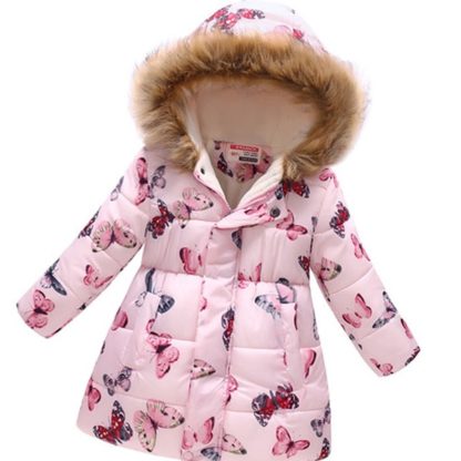 Children S Hooded Fur Warm Winter Cute, Childrens Coat With Fur Hood