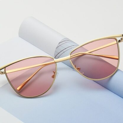 Fashion Classic Cat Eye Mirror Anti-Reflective Womens Sunglasses