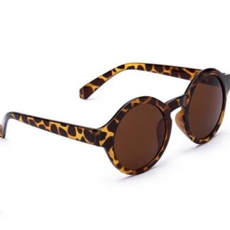 Fashion Retro Mirror Oval Leopard Sunglasses for Women