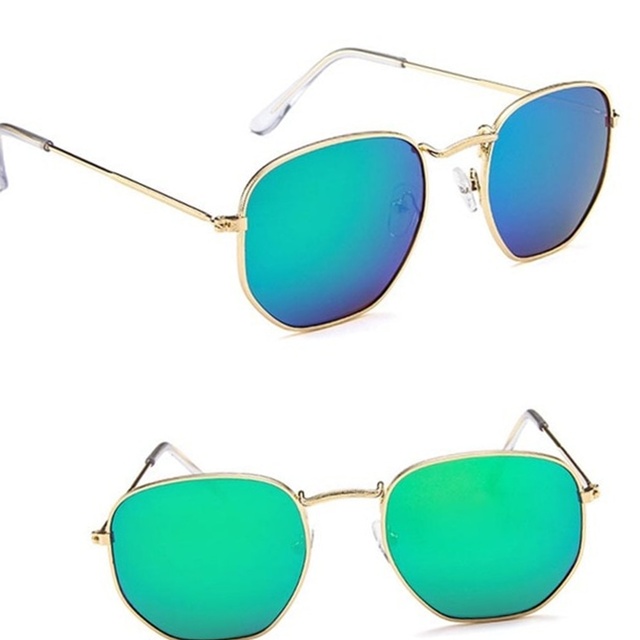 Luxury Mirror Driving Wrap Women Polygonal Sunglasses | cheapsalemarket.com