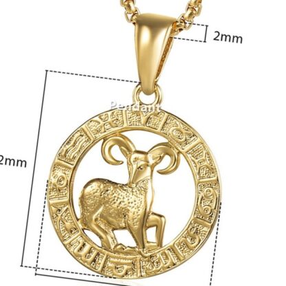 Men's Women's Horoscope Zodiac Pendant Necklace