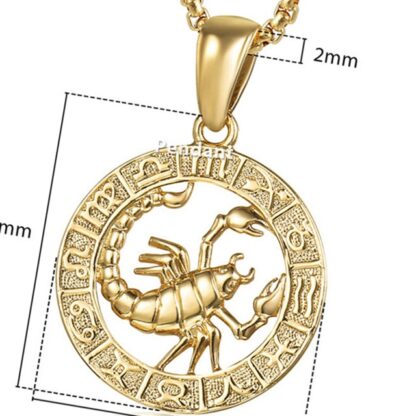 Men's Women's Horoscope Zodiac Pendant Necklace