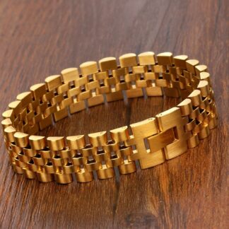 Party Luxury Gold Cuff Mens Bracelet