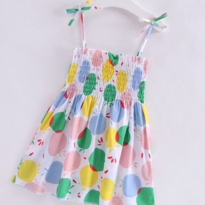 Print Floral Knee-Length Sleeveless Cute Sweet Princess Girls Dress for Kids