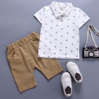 Summer Short Sleeve T-Shirts Shorts Boys Clothing Set