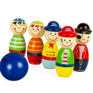 Children Boys Girls Wooden Mini Bowling Toys Game for Kids