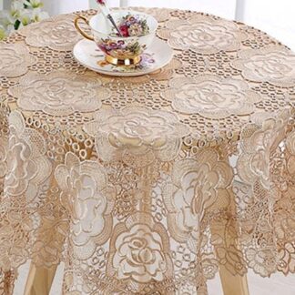 Decoration Elegant Floral Hollow Lace Tablecloth