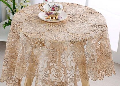 Decoration Elegant Floral Hollow Lace Tablecloth