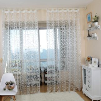 Floral Window Curtain for Bedroom Living Room