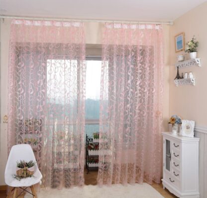 Floral Window Curtain for Bedroom Living Room