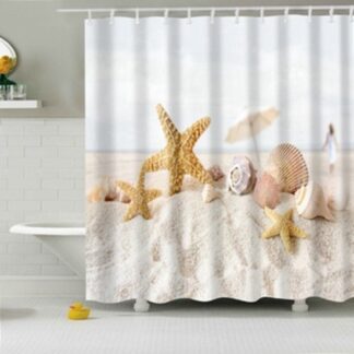 Modern Decor Seaside Beach Shower Curtains for Bathroom