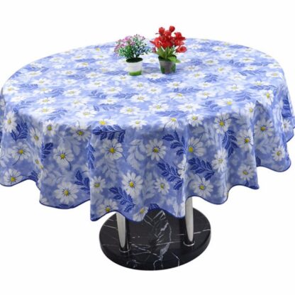Waterproof Floral Round Table Cover Tablecloth