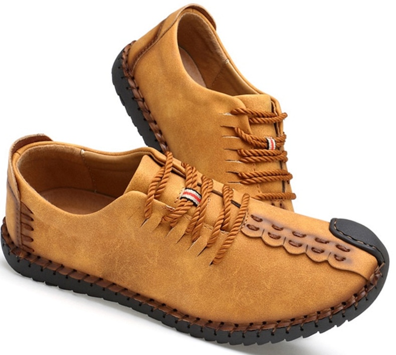 Breathable Lace-Up Leather Casual Loafers Moccasins Mens Shoes | nrd.kbic-nsn.gov